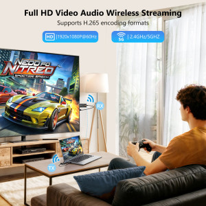 VRRIIS HDMI σύστημα ασύρματης μετάδοσης βίντεο WL087 Mini, 1080p, 2.4/5GHz, έως 350m | Καλώδια - Αντάπτορες | elabstore.gr