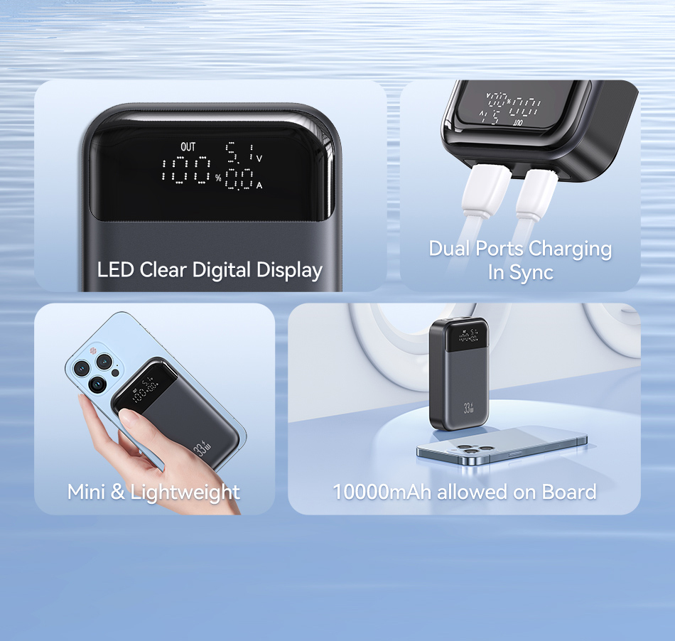 USAMS power bank CD221 με οθόνη, 2x θύρες εξόδου, 10000mAh, PPS 33W, γκρι | eLabstore.gr USAMS power bank CD221 με οθόνη, 2x θύρες εξόδου, 10000mAh, PPS 33W, γκρι | Αξεσουάρ κινητών | elabstore.gr