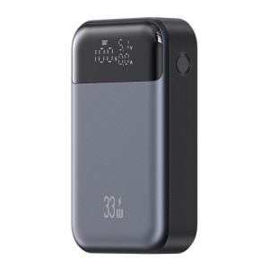 USAMS power bank CD221 με οθόνη, 2x θύρες εξόδου, 10000mAh, PPS 33W, γκρι | Αξεσουάρ κινητών | elabstore.gr
