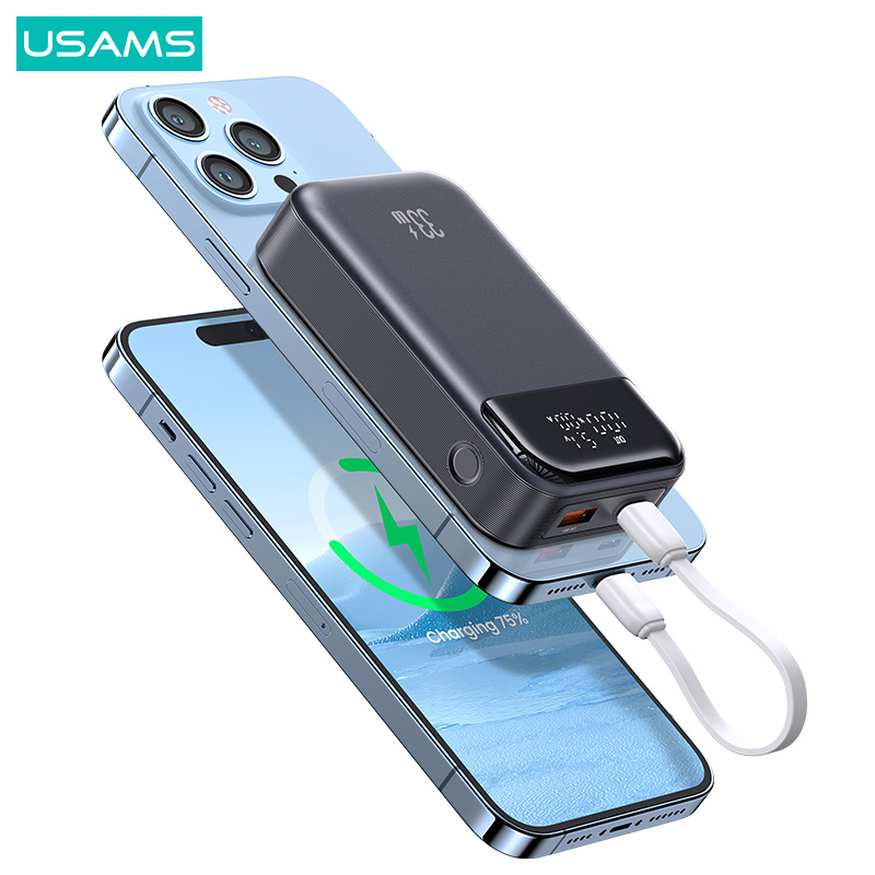USAMS power bank CD221 με οθόνη, 2x θύρες εξόδου, 10000mAh, PPS 33W, γκρι | eLabstore.gr USAMS power bank CD221 με οθόνη, 2x θύρες εξόδου, 10000mAh, PPS 33W, γκρι | Αξεσουάρ κινητών | elabstore.gr