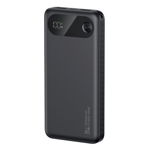 USAMS power bank CD249 με οθόνη, 3x θύρες εξόδου, 10000mAh, PD20W, μαύρο | Αξεσουάρ κινητών | elabstore.gr