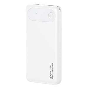 USAMS power bank CD249 με οθόνη, 3x θύρες εξόδου, 10000mAh, PD20W, λευκό | Αξεσουάρ κινητών | elabstore.gr