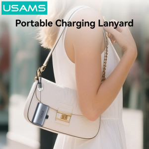 USAMS power bank CD252 με stand, 2x θύρες εξόδου, 10000mAh, 20W, γκρι | Αξεσουάρ κινητών | elabstore.gr