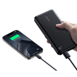 USAMS power bank CD253, 2x θύρες εξόδου, 10000mAh, 10W, μαύρο | eLabstore.gr