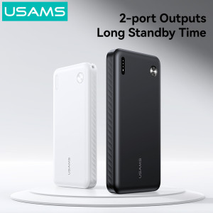 USAMS power bank CD253, 2x θύρες εξόδου, 10000mAh, 10W, λευκό | Αξεσουάρ κινητών | elabstore.gr