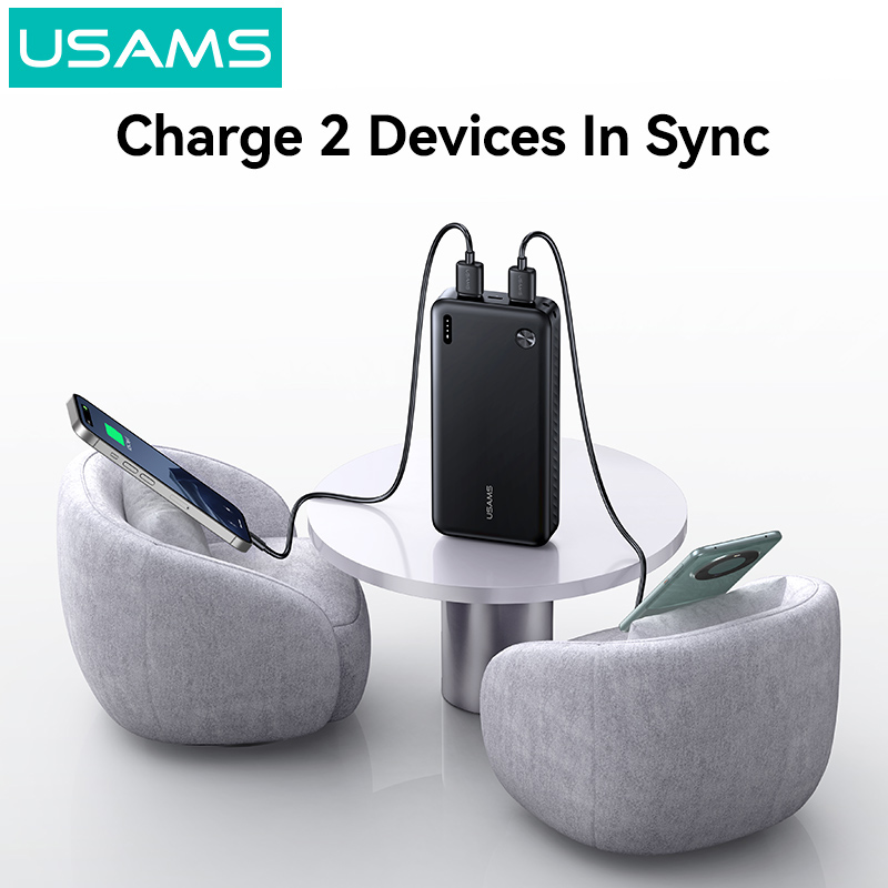 USAMS power bank CD254, 2x θύρες εξόδου, 20000mAh, 10W, λευκό | eLabstore.gr USAMS power bank CD254, 2x θύρες εξόδου, 20000mAh, 10W, λευκό | Αξεσουάρ κινητών | elabstore.gr