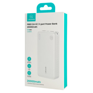 USAMS power bank CD254, 2x θύρες εξόδου, 20000mAh, 10W, λευκό | eLabstore.gr USAMS power bank CD254, 2x θύρες εξόδου, 20000mAh, 10W, λευκό | eLabstore.gr