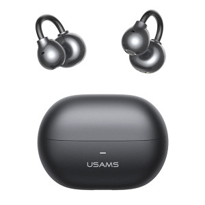 USAMS earphones με θήκη φόρτισης Echo R02, OWS, Φ11mm, 50/300mAh, μαύρα | Αξεσουάρ κινητών | elabstore.gr