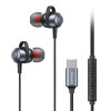 USAMS earphones με μικρόφωνο US-SJ758, USB-C σύνδεση, μεταλλικά, 1.2m, γκρι | eLabstore.gr USAMS earphones με μικρόφωνο US-SJ758, USB-C σύνδεση, μεταλλικά, 1.2m, γκρι | Αξεσουάρ κινητών | elabstore.gr
