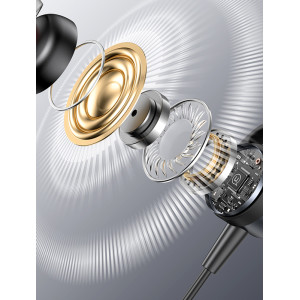 USAMS earphones με μικρόφωνο US-SJ758, USB-C σύνδεση, μεταλλικά, 1.2m, γκρι | eLabstore.gr USAMS earphones με μικρόφωνο US-SJ758, USB-C σύνδεση, μεταλλικά, 1.2m, γκρι | Αξεσουάρ κινητών | elabstore.gr