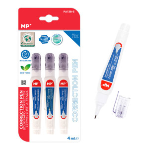 MP σετ διορθωτικό στυλό PA138-3C, 1-2mm, 4ml, 3τμχ | Αναλώσιμα - Είδη Γραφείου | elabstore.gr