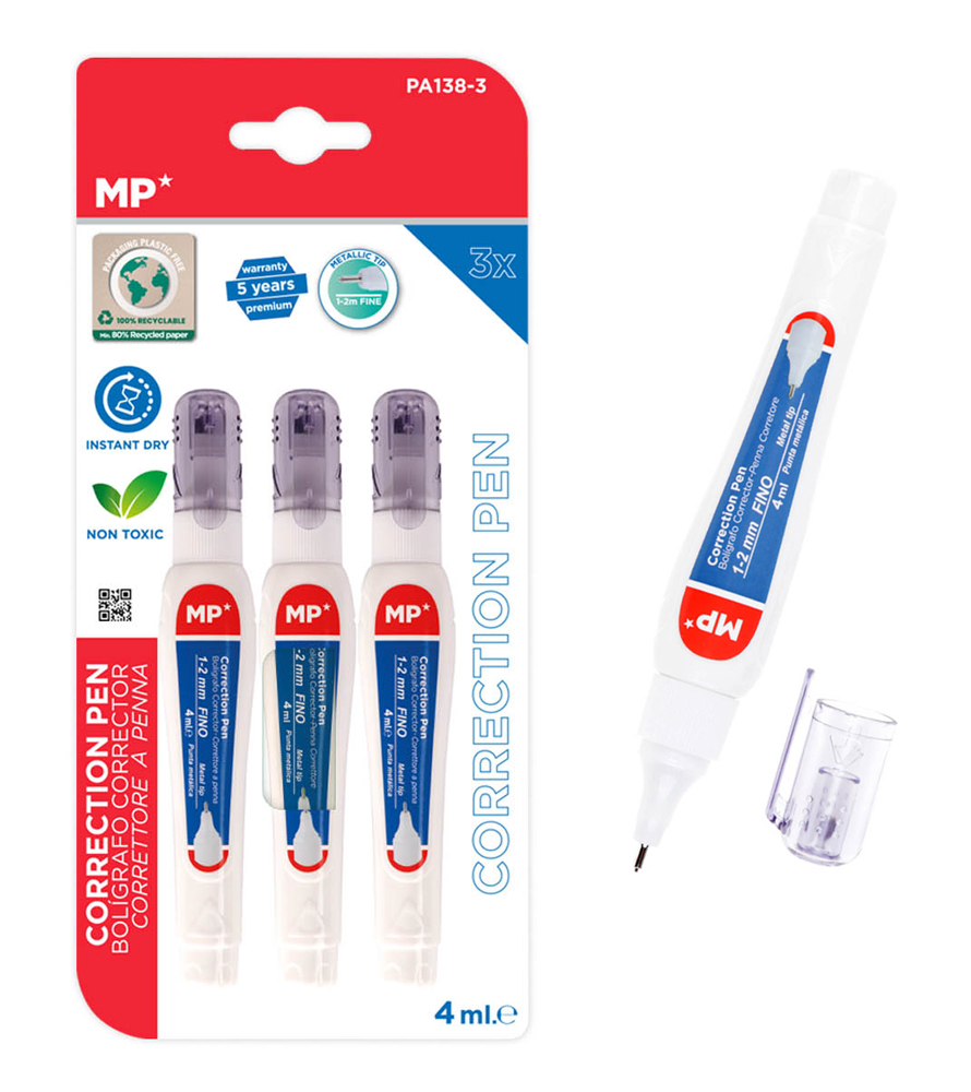 MP σετ διορθωτικό στυλό PA138-3C, 1-2mm, 4ml, 3τμχ | eLabstore.gr MP σετ διορθωτικό στυλό PA138-3C, 1-2mm, 4ml, 3τμχ | Αναλώσιμα - Είδη Γραφείου | elabstore.gr