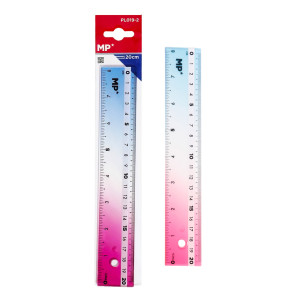 MP πλαστικός χάρακας PL019-2, 8"/20cm, διάφανος/πολύχρωμος | Αναλώσιμα - Είδη Γραφείου | elabstore.gr