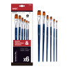 ARTIX PAINTS σετ πινέλων ζωγραφικής PP228, μπλε, 6τμχ | Αναλώσιμα - Είδη Γραφείου | elabstore.gr