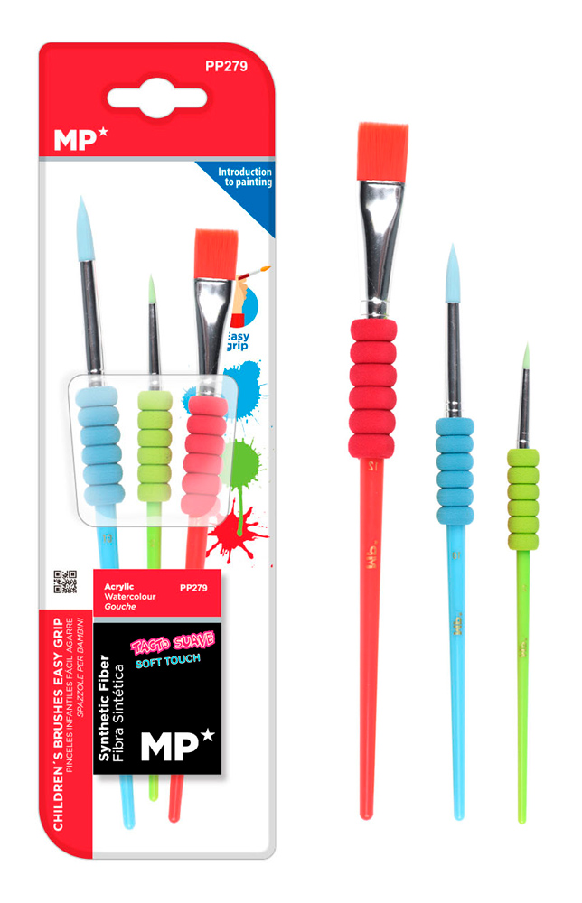 ARTIX PAINTS σετ παιδικών πινέλων ζωγραφικής PP279, διάφορα χρώματα, 3τμχ | eLabstore.gr ARTIX PAINTS σετ παιδικών πινέλων ζωγραφικής PP279, διάφορα χρώματα, 3τμχ | Αναλώσιμα - Είδη Γραφείου | elabstore.gr