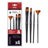 ARTIX PAINTS σετ πινέλων ζωγραφικής PP387-03, μαύρο, 4τμχ | Αναλώσιμα - Είδη Γραφείου | elabstore.gr