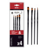 ARTIX PAINTS σετ πινέλων ζωγραφικής PP389-01, μαύρο, 4τμχ | Αναλώσιμα - Είδη Γραφείου | elabstore.gr