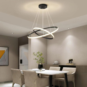 POWERTECH LED φωτιστικό οροφής PT-1525, 25W, 4000K, Φ40x120cm, μαύρο | Φωτισμός | elabstore.gr