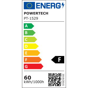 POWERTECH LED φωτιστικό οροφής PT-1529, 60W, 4000K, Φ80x120cm, μαύρο | Φωτισμός | elabstore.gr