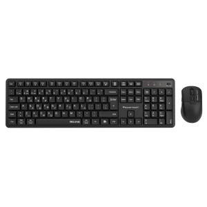 POWERTECH set ασύρματο ποντίκι & πληκτρολόγιο PT-1540, 2.4GHz & Bluetooth, αθόρυβο, μαύρο | Συνοδευτικά PC | elabstore.gr