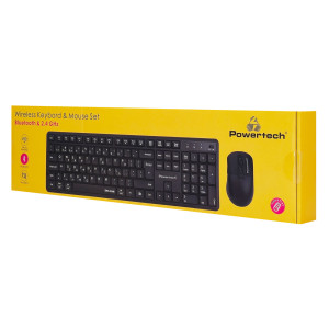 POWERTECH set ασύρματο ποντίκι & πληκτρολόγιο PT-1540, 2.4GHz & Bluetooth, αθόρυβο, μαύρο | eLabstore.gr POWERTECH set ασύρματο ποντίκι & πληκτρολόγιο PT-1540, 2.4GHz & Bluetooth, αθόρυβο, μαύρο | Συνοδευτικά PC | elabstore.gr