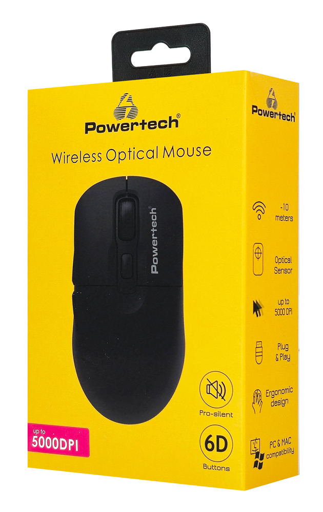 POWERTECH ασύρματο ποντίκι PT-1542, 2.4GHz, έως 5000DPI, αθόρυβο, μαύρο | eLabstore.gr POWERTECH ασύρματο ποντίκι PT-1542, 2.4GHz, έως 5000DPI, αθόρυβο, μαύρο | Συνοδευτικά PC | elabstore.gr