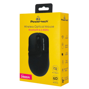 POWERTECH ασύρματο ποντίκι PT-1543, 2.4GHz & Bluetooth, έως 2400DPI, αθόρυβο, μαύρο | eLabstore.gr POWERTECH ασύρματο ποντίκι PT-1543, 2.4GHz & Bluetooth, έως 2400DPI, αθόρυβο, μαύρο | Συνοδευτικά PC | elabstore.gr