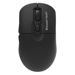 POWERTECH ασύρματο ποντίκι PT-1543, 2.4GHz & Bluetooth, έως 2400DPI, αθόρυβο, μαύρο | Συνοδευτικά PC | elabstore.gr