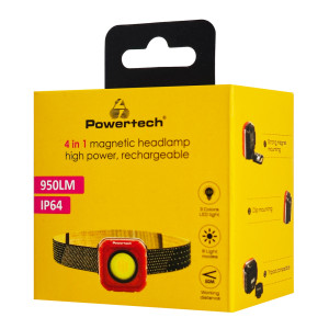 POWERTECH LED φακός κεφαλής PT-1548, 4 σε 1, επαναφορτιζόμενος, 950lm, IP64, κόκκινος | eLabstore.gr POWERTECH LED φακός κεφαλής PT-1548, 4 σε 1, επαναφορτιζόμενος, 950lm, IP64, κόκκινος | eLabstore.gr