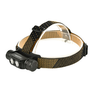POWERTECH LED φακός κεφαλής PT-1549, επαναφορτιζόμενος, 1000lm, IP44, μαύρος | Φωτισμός | elabstore.gr