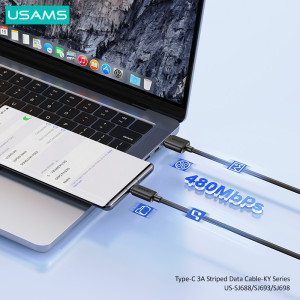 USAMS καλώδιο USB-C σε USB US-SJ693, 3A, 480Mbps, 2m, λευκό | eLabstore.gr USAMS καλώδιο USB-C σε USB US-SJ693, 3A, 480Mbps, 2m, λευκό | Καλώδια - Αντάπτορες | elabstore.gr