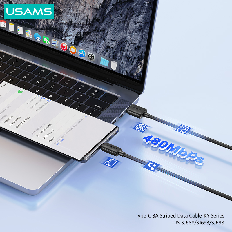 USAMS καλώδιο USB-C σε USB US-SJ693, 3A, 480Mbps, 2m, λευκό | eLabstore.gr USAMS καλώδιο USB-C σε USB US-SJ693, 3A, 480Mbps, 2m, λευκό | Καλώδια - Αντάπτορες | elabstore.gr