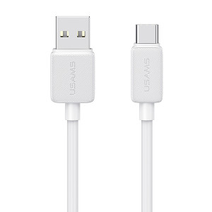 USAMS καλώδιο USB-C σε USB US-SJ693, 3A, 480Mbps, 2m, λευκό | Καλώδια - Αντάπτορες | elabstore.gr
