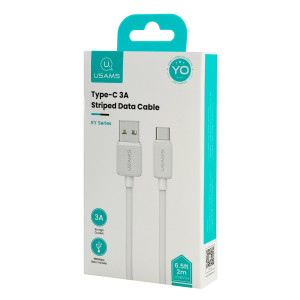 USAMS καλώδιο USB-C σε USB US-SJ693, 3A, 480Mbps, 2m, λευκό | eLabstore.gr USAMS καλώδιο USB-C σε USB US-SJ693, 3A, 480Mbps, 2m, λευκό | eLabstore.gr