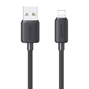 USAMS καλώδιο Lightning σε USB US-SJ694, 2.4A, 480Mbps, 2m, μαύρο | Καλώδια - Αντάπτορες | elabstore.gr
