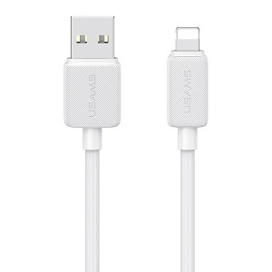 USAMS καλώδιο Lightning σε USB US-SJ694, 2.4A, 480Mbps, 2m, λευκό | Καλώδια - Αντάπτορες | elabstore.gr