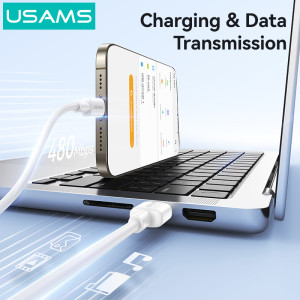 USAMS καλώδιο USB-C σε USB SJ761, 3A 18W, 480Mbps, 1m, λευκό | eLabstore.gr USAMS καλώδιο USB-C σε USB SJ761, 3A 18W, 480Mbps, 1m, λευκό | Καλώδια - Αντάπτορες | elabstore.gr