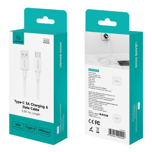 USAMS καλώδιο USB-C σε USB SJ761, 3A 18W, 480Mbps, 1m, λευκό | eLabstore.gr USAMS καλώδιο USB-C σε USB SJ761, 3A 18W, 480Mbps, 1m, λευκό | eLabstore.gr