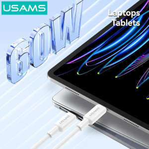 USAMS καλώδιο USB-C SJ763, 60W, 480Mbps, 1m, λευκό | eLabstore.gr USAMS καλώδιο USB-C SJ763, 60W, 480Mbps, 1m, λευκό | Καλώδια - Αντάπτορες | elabstore.gr