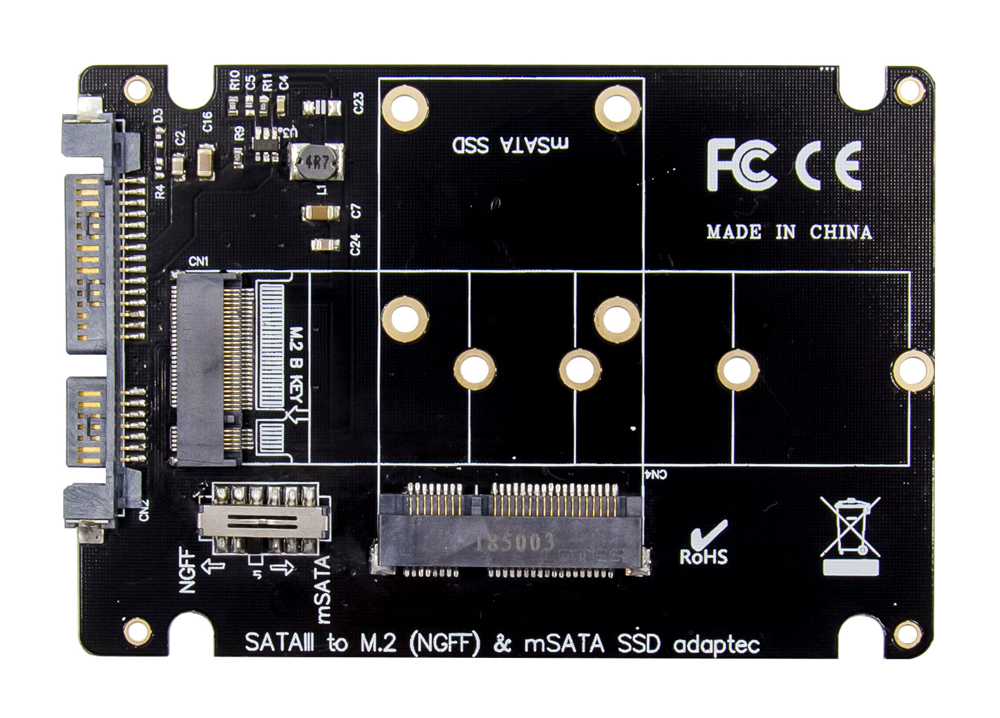 POWERTECH κάρτα μετατροπής 2.5" SATA σε M.2 B & mSATA SSD ST525, 6Gbps | eLabstore.gr POWERTECH κάρτα μετατροπής 2.5" SATA σε M.2 B & mSATA SSD ST525, 6Gbps | PC & Αναβάθμιση | elabstore.gr