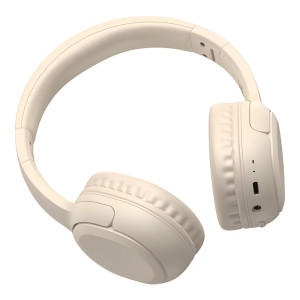 USAMS headphones YG23, ασύρματα & ενσύρματα, Φ40mm, 300mAh, μπεζ | Αξεσουάρ κινητών | elabstore.gr