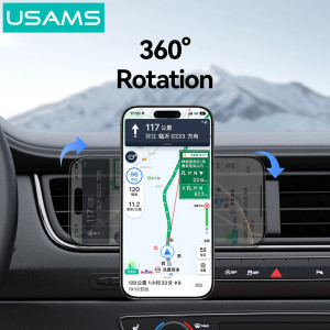USAMS βάση smartphone αυτοκινήτου US-ZJ081, αεραγωγών, μαγνητική, μαύρη | Αξεσουάρ κινητών | elabstore.gr