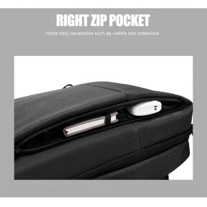 ARCTIC HUNTER τσάντα πλάτης 1701L με θήκη laptop 15.6", USB, 17L, μαύρη | eLabstore.gr