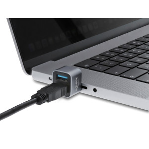 DELOCK mini USB hub 64359, 2x θυρών, USB 3.2, 10Gbps, USB-C σύνδεση, γκρι | Συνοδευτικά PC | elabstore.gr