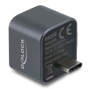 DELOCK mini USB hub 64359, 2x θυρών, USB 3.2, 10Gbps, USB-C σύνδεση, γκρι | Συνοδευτικά PC | elabstore.gr