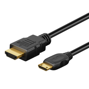 GOOBAY καλώδιο mini HDMI σε HDMI 74081 με Ethernet, 4K/60Hz, 18 Gbps, 1m, μαύρο | Καλώδια - Αντάπτορες | elabstore.gr