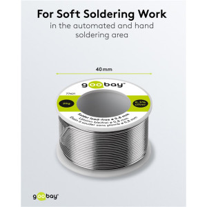 GOOBAY σύρμα συγκόλλησης 77421, Φ0.8mm, lead free, 20g | Εργαλεία | elabstore.gr