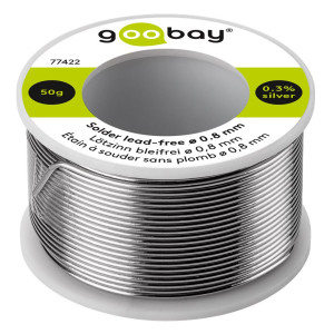 GOOBAY σύρμα συγκόλλησης 77422, Φ0.8mm, lead free, 50g | Εργαλεία | elabstore.gr