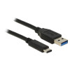 DELOCK USB Καλώδιο από USB 3.1 Type-A σε USB Type-C, Black, 1m | Καλώδια - Αντάπτορες | elabstore.gr