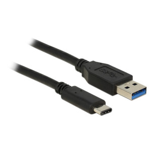DELOCK USB Καλώδιο από USB 3.1 Type-A σε USB Type-C, Black, 1m | Καλώδια - Αντάπτορες | elabstore.gr